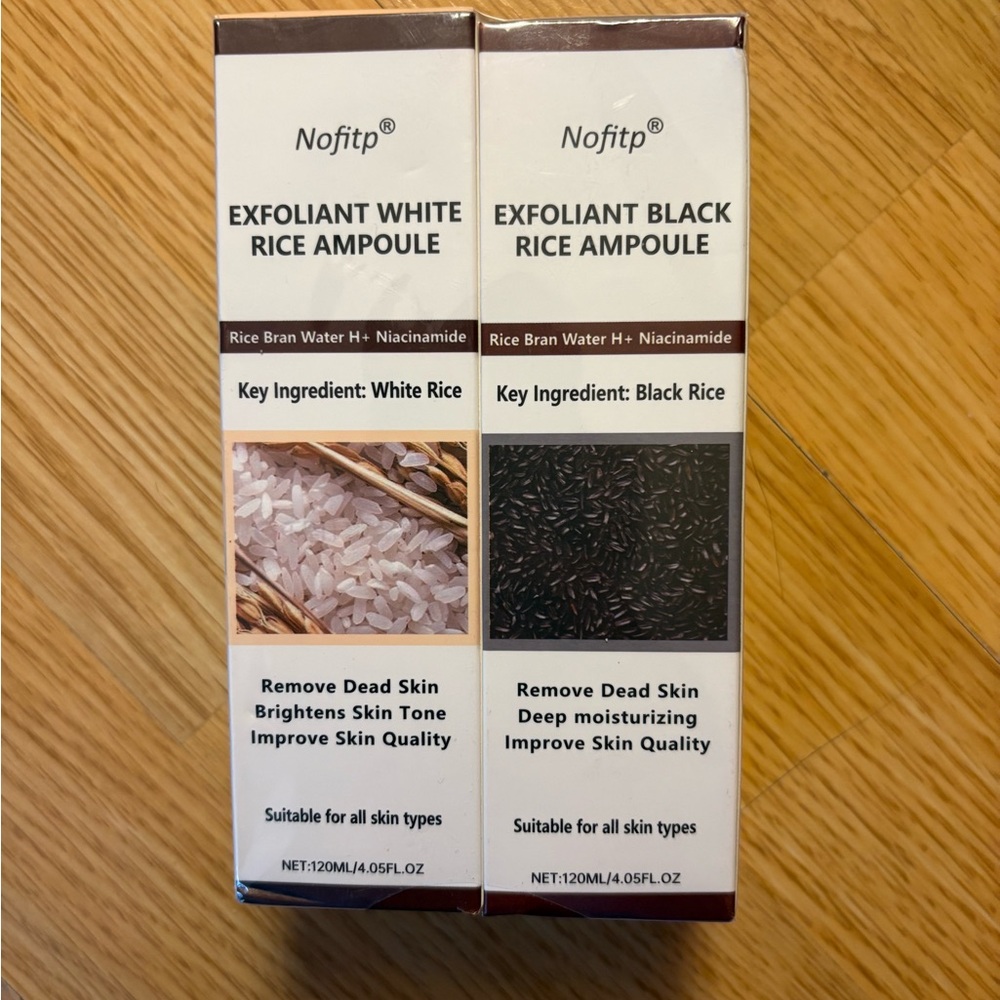 Rice Ampoule Skincare Bundle White and Black Rice Improves Skin Amazingly Soft